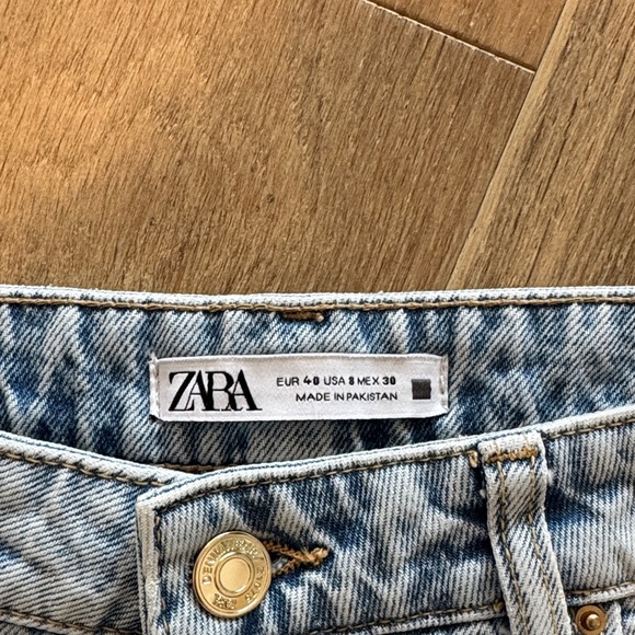 Zara Denim Straight Jeans - Light Blue - Picture 2 of 3